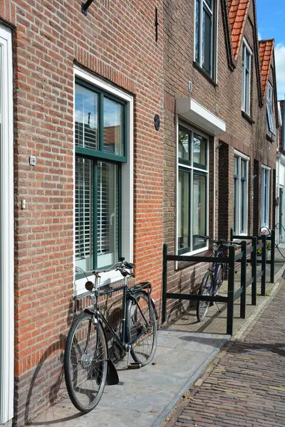 Typical Holland Bicycles House Facade Zeeland Netherlands — Stock Photo, Image