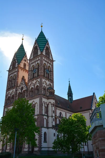 Freiburg Breisgau Daki Nın Kalbi Kilisesi Nin Dış Görünüşü Almanya — Stok fotoğraf