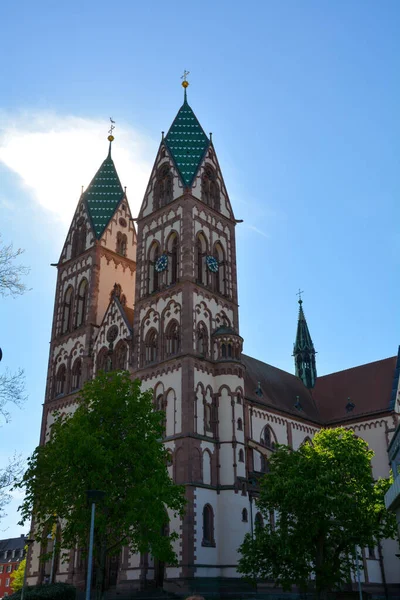 Freiburg Breisgau Daki Nın Kalbi Kilisesi Nin Dış Görünüşü Almanya — Stok fotoğraf