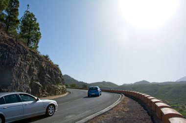 A road high up in the Southern Mountains on the Canary Island of Tenerife, Spain, Europe