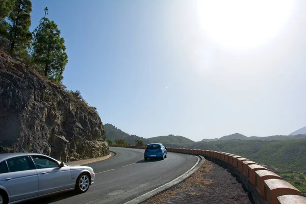 A road high up in the Southern Mountains on the Canary Island of Tenerife, Spain, Europe