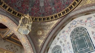 Topkapı Sarayı 'nın içi. Topkapı Sarayı 'nın içindeki dekorasyon. Osmanlı İmparatorluğu Sarayı.