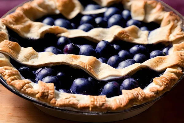 Leckere Heidelbeerkuchen Kalorienreiche Backwaren Süß Und Zuckerhaltig — Stockfoto