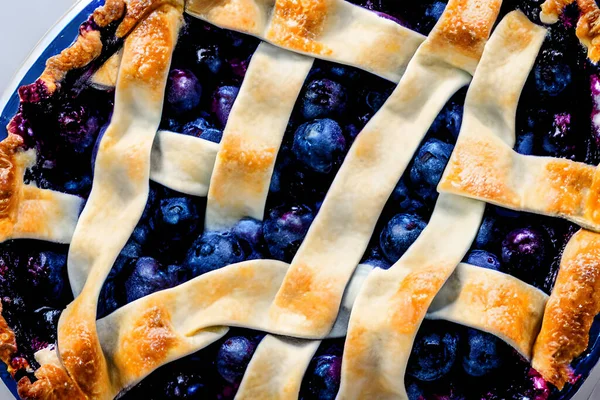 Tasty Blueberry Pie High Calorie Baked Food Item Sweet Sugary — Stock Photo, Image
