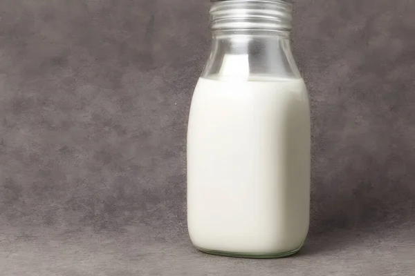 Bir Şişe Süt Doğal Sağlıklı Içecek Iyi Beslenme Kalsiyum Kaynağı — Stok fotoğraf