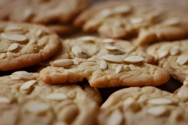 Biscuits Aux Amandes Savoureux Aliments Cuits Four Collation Sucrée Dessert — Photo