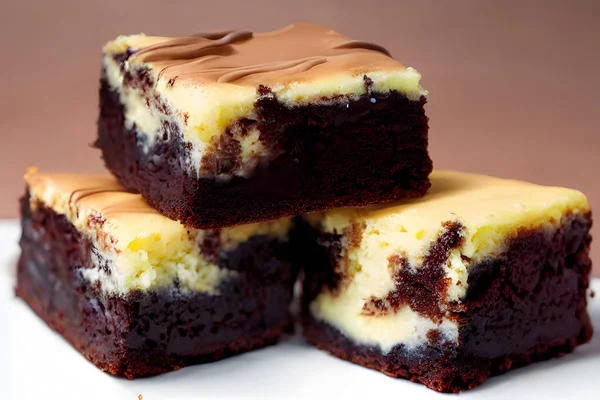 Browni resmi, tatlı ve şekerli pişmiş yemek, lezzetli yüksek kalorili atıştırmalık.