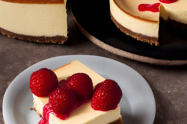 Immagine Cheesecake Cibo Dolce Zuccherino Forno Delizioso Pasto Alto Contenuto — Foto Stock