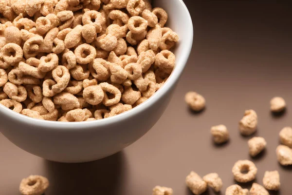 Cereales Leche Alimentos Saludables Para Desayuno Alimentos Básicos Buena Nutrición — Foto de Stock