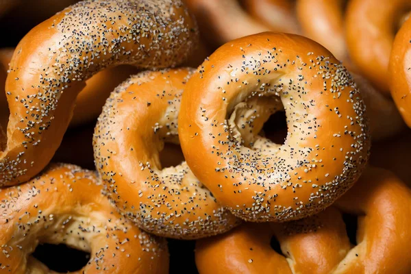 Bild Välsmakande Bagels Bakad Mat Snabbmat Till Frukost — Stockfoto