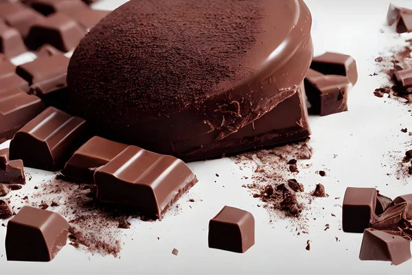 Chocolate Uma Comida Doce Feita Cacau Leite Lanche Gostoso — Fotografia de Stock