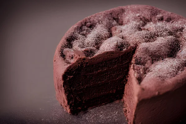 Шоколадный Десерт Сладкий Сладкий Высоким Содержанием Калорий Жирной Пищи — стоковое фото