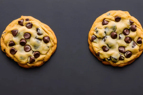 Biscuits Aux Pépites Chocolat Pâtisserie Croquante Collation Sucrée — Photo
