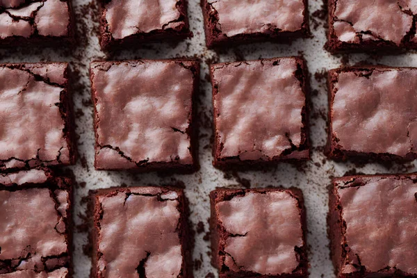 Brownies Chocolate Bocadillos Dulces Azucarados Comida Alta Calorías — Foto de Stock