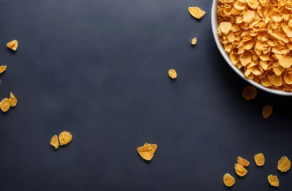 Copos Maíz Alimento Ligero Para Desayuno Bueno Para Dieta — Foto de Stock