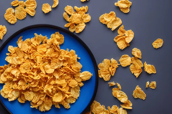 Copos Maíz Alimento Ligero Para Desayuno Bueno Para Dieta — Foto de Stock