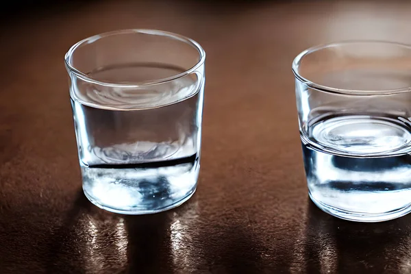 水とフレッシュで冷たい飲み物の写真です — ストック写真
