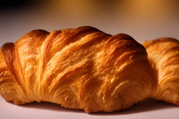 photo of croissant, traditional french food item, breakfast