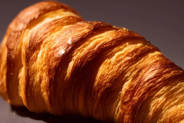 photo of croissant, traditional french food item, breakfast