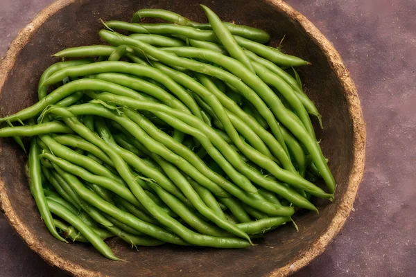 Judías Verdes Alimentos Vegetales Saludables Recién Cosechados Productos Agrícolas — Foto de Stock