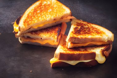 Izgara peynir, lezzetli ve yağlı kahvaltı malzemesi.