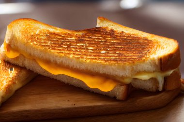 Izgara peynir, lezzetli ve yağlı kahvaltı malzemesi.