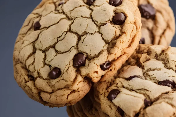 Bild Crinkle Cookies Ett Snabbt Mellanmål — Stockfoto
