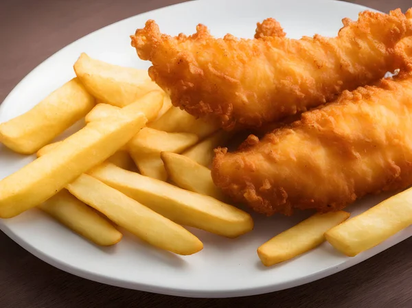 Balık ve patates kızartması, popüler İngiliz yemekleri, fast food ürünleri.