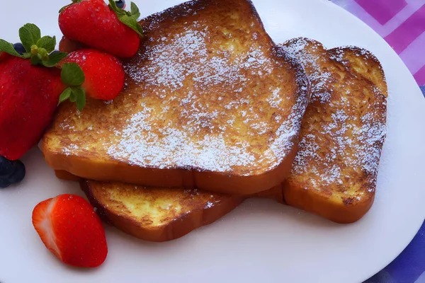 Tostadas Francesas Comida Tradicional Desayuno Dulce —  Fotos de Stock