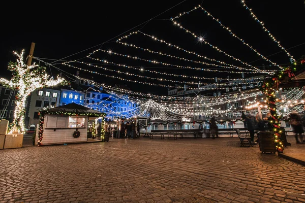 2021 Warschau Weihnachtsdekoration Auf Dem Altstadtmarkt Advent Zeit Zum Entspannen — Stockfoto