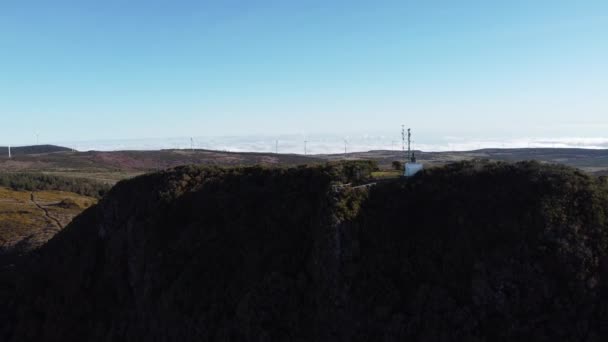 Vista Aérea Torno Montanha Pico Ruivo Paul Calheta Ilha Madeira — Vídeo de Stock