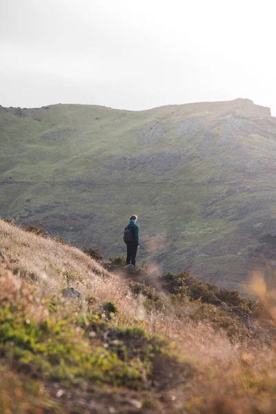 Passionate Traveller Hiker Discovers Beauty Ponta Sao Lourenco Area Island — стокове фото