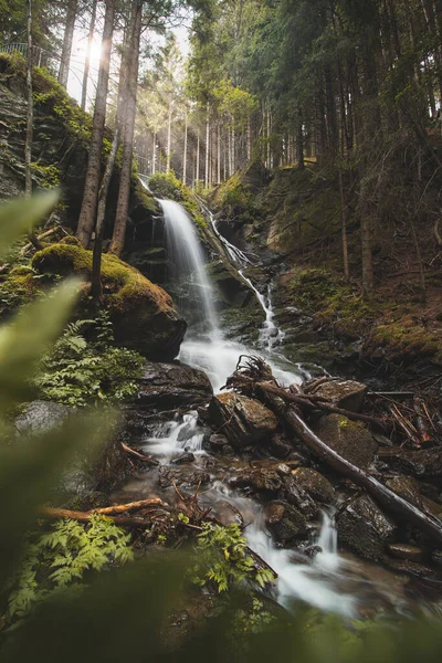 Magnífica Cascada Mariensee Campo Salvaje Austriaco Región Estiria Agua Blanca —  Fotos de Stock