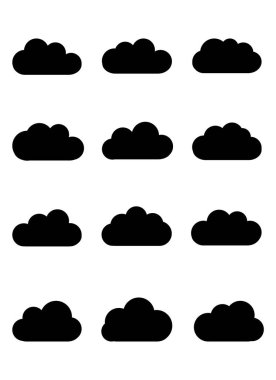 cloud vector design illustration isolated on white background 