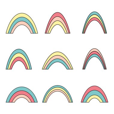 rainbow vector design illustration isolated on white background 