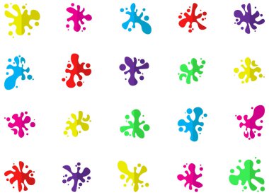 splash colour vector design illustration isolated on white background 