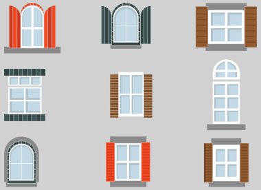 window vector design illustration isolated on gray background 