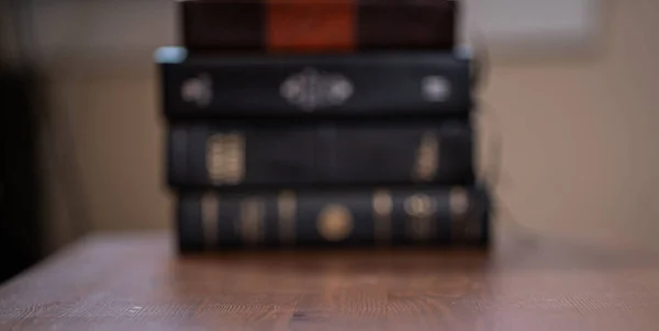 Stack Bibles Blur Background — Stockfoto