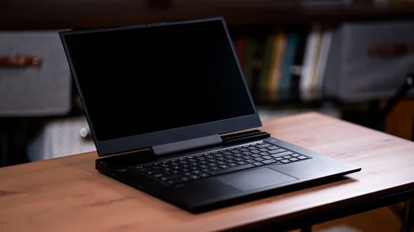 Black Laptop Keyboard Trackpad Whole View — Stock Photo, Image