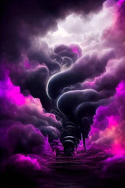 Purple Dark, Void Sky Storm painting
