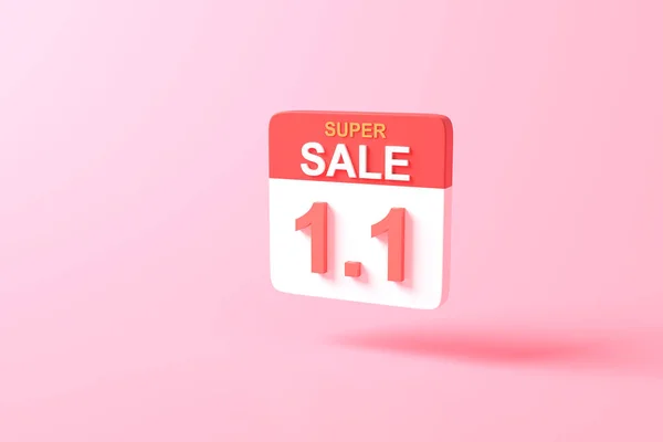 Rendering Minimal Kalender Ikon Symbol Minimalt Tecknad Söt Stil Design — Stockfoto