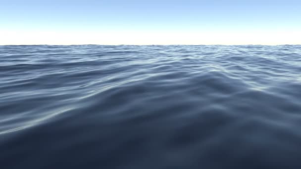 Weergave Van Zee Blauwe Hemel Zonlicht Oceaan Oppervlakte Panorama Landschap — Stockvideo