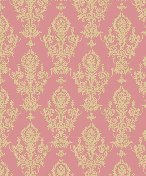 Modello Ornamentale Carta Parati Barocco Damasco Sfondo Ornamento Rosa Bianco — Foto Stock