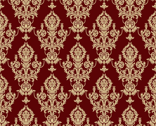 Pattern Royal Lily Seamless Background Red Gold Floral Ornament — Stock Photo, Image