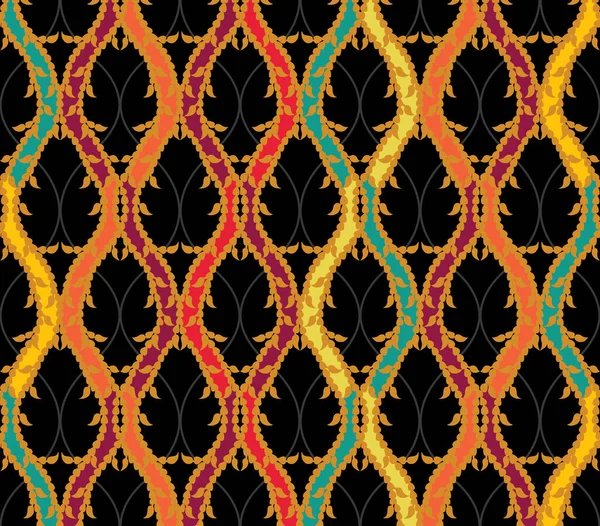 Modèle Multicolore Sans Couture Avec Mandalas Orientales Modèle Mandala Hippie — Image vectorielle