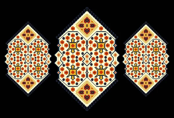 Vector Tatreez Ornament Traditioneel Palestijns Borduurpatroon Borduren Vector Tatreez Template — Stockfoto