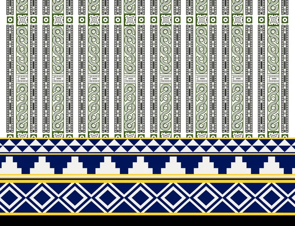 Design Decote Fundo Preto Estilo Seljúcida Anatolian Padrão Sem Costura — Fotografia de Stock