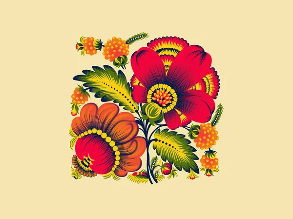 Motif Fleur Moghole Rose Fleur Art Illustration Textile Floral Design — Photo