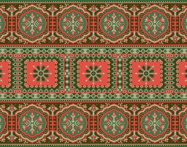 Ajrakh Deseni ve blok baskısı Deseni ve batik baskı Deseni Arkaplanı - Görüntü.