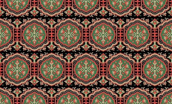 Ajrakh Pattern Block Print Pattern Batik Print Pattern Background Illustration — Stock Photo, Image